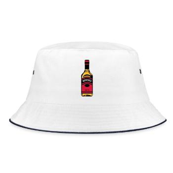 Bouteille de Whisky - Bob - blanc/marine - Devant
