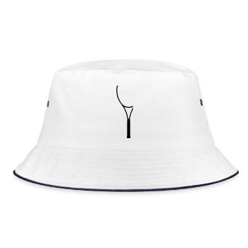 tennis racket - Bucket Hat - white/navy - Front