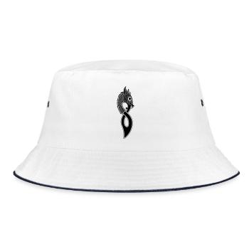 Jormungand the monstrous sea serpent or dragon - Bucket Hat - white/navy - Front
