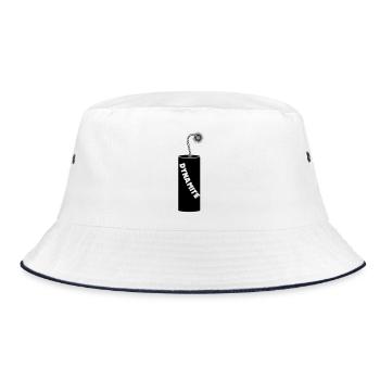 Burning dynamite rod - Bucket Hat - white/navy - Front