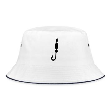 Angelhaken - Bucket Hat - Weiß/Navy - Vorne