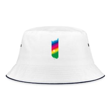 Color Spectrum - Rainbow - Bucket Hat - white/navy - Front
