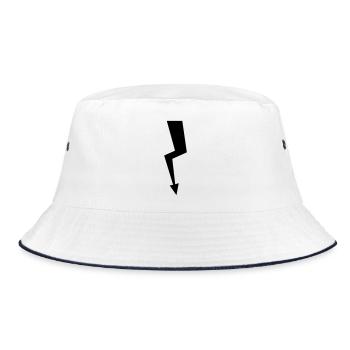Lightning - Bucket Hat - white/navy - Front