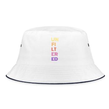 Unfiltered - Bucket Hat - white/navy - Front