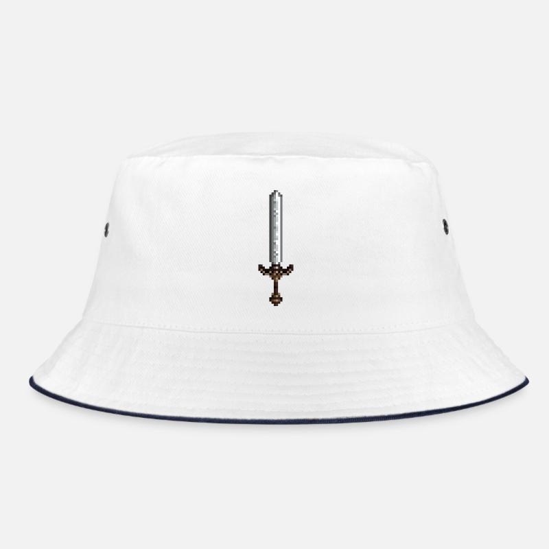 Schwert-Pixelkunst im Retro-Stil 8-Bit-Stil Bucket Hat