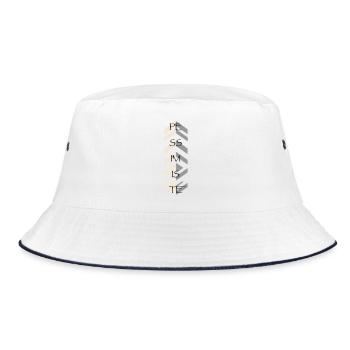 Pessimist - Bucket Hat - white/navy - Front
