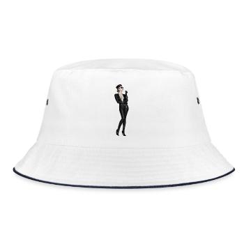 TÖDLICHE VERFÜHRERIN - Bucket Hat - Weiß/Navy - Vorne