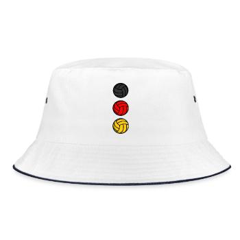 Deutschland Volleyball - Bucket Hat - Weiß/Navy - Vorne