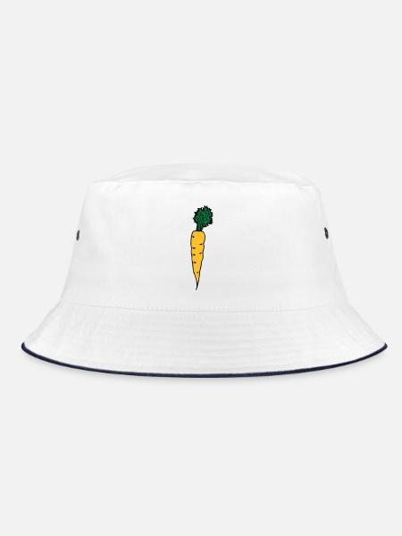 carrot - Bucket Hat - Weiß/Navy - Vorne