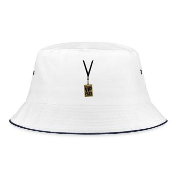VIP pass - Bucket Hat - white/navy - Front