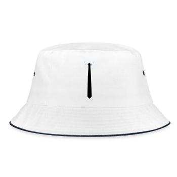 tie - Bucket Hat - white/navy - Front