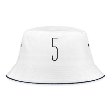 5 - Bucket Hat - white/navy - Front