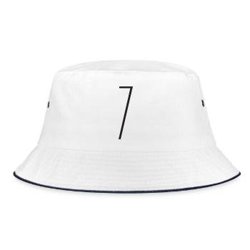 7 - Bucket Hat - Weiß/Navy - Vorne
