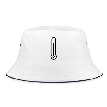 thermometer - Bucket Hat - white/navy - Front