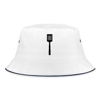 Kitchen spatula - Bucket Hat - white/navy - Front