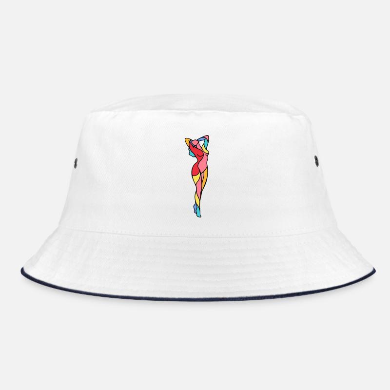 Abstrakter Tänzer in kräftigen Farben Bucket Hat