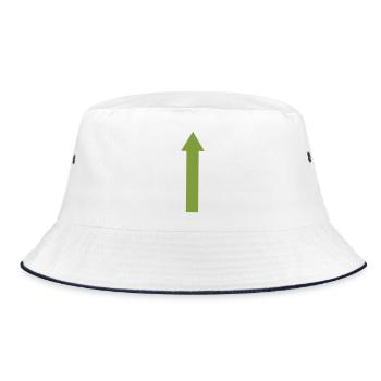 pfeil- - Bucket Hat - Weiß/Navy - Vorne