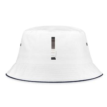 E-Gitarre - Bucket Hat - Weiß/Navy - Vorne