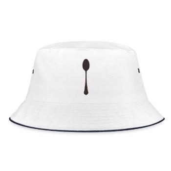 Spoon Cutlery - Bucket Hat - white/navy - Front
