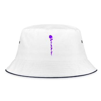 Rose Dornen Tattoo - Bucket Hat - Weiß/Navy - Vorne