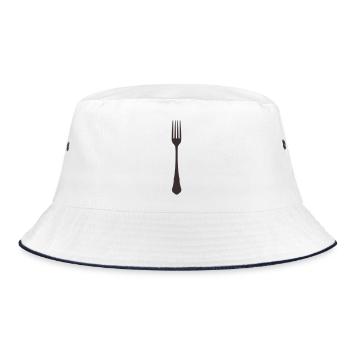 Fork Silhouette - Bucket Hat - white/navy - Front