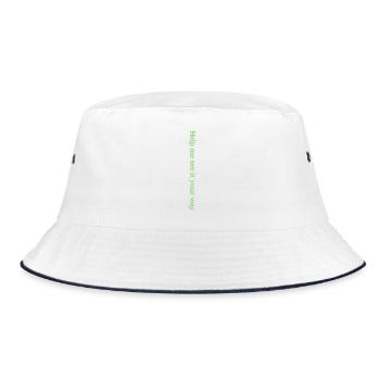 Hilf mir, es auf deine Weise zu sehen - Bucket Hat - Weiß/Navy - Vorne