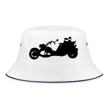 Trike - Bucket Hat - Weiß/Navy - Vorne