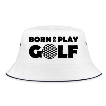 Born to play Golf - Bucket Hat - Weiß/Navy - Vorne