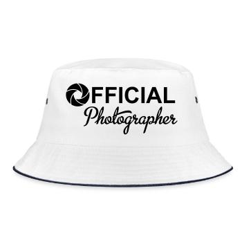 Photographer - Bucket Hat - Weiß/Navy - Vorne