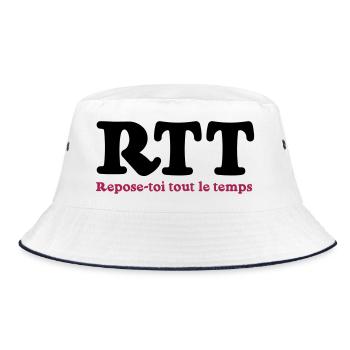 RTT - Repose-toi tout le temps - Bob - blanc/marine - Devant