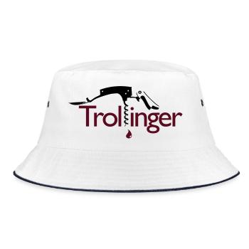 Trollinger - Bucket Hat - Weiß/Navy - Vorne