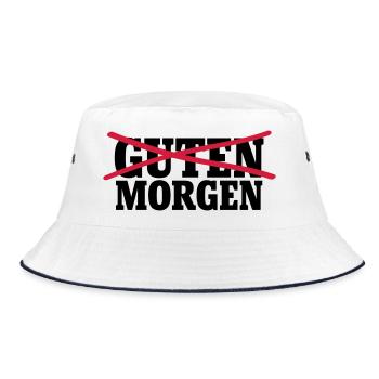 Guten Morgen - Bucket Hat - Weiß/Navy - Vorne