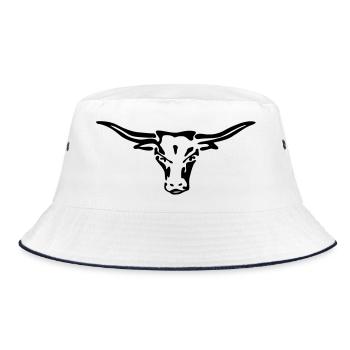 sortie-shirt de longhorn - Bob - blanc/marine - Devant