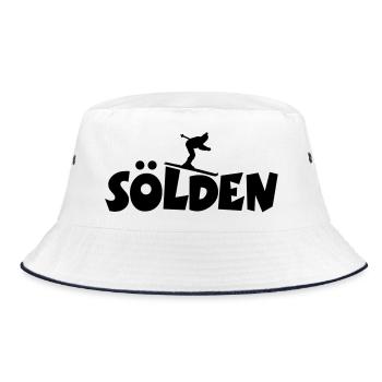 Sölden Ski Wintersport - Bucket Hat - Weiß/Navy - Vorne