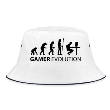 gamer evolution - Bucket Hat - white/navy - Front
