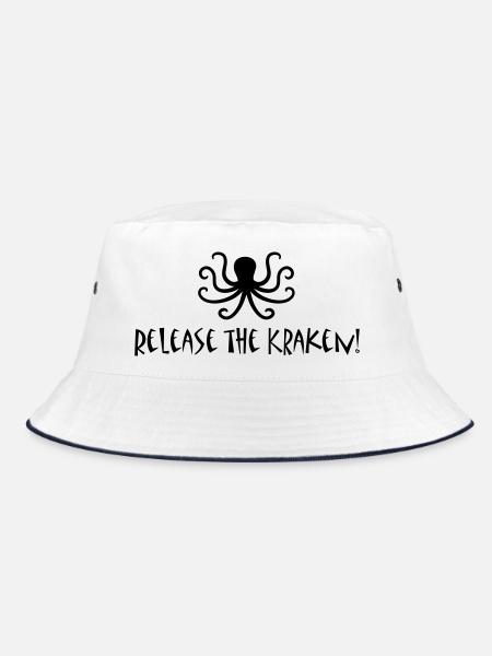 Release the Kraken - Bucket Hat - white/navy - Front