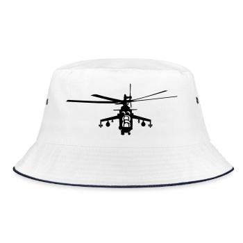 Helicopter Mi-24 - Bucket Hat - white/navy - Front