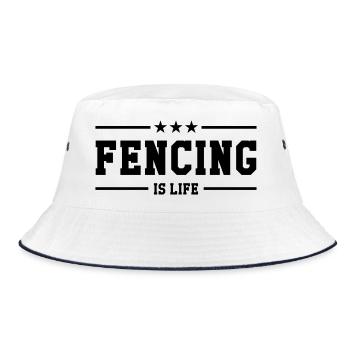 Fencing is life - Bucket Hat - white/navy - Front