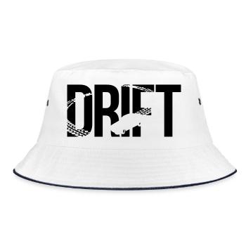 drift - Bucket Hat - white/navy - Front