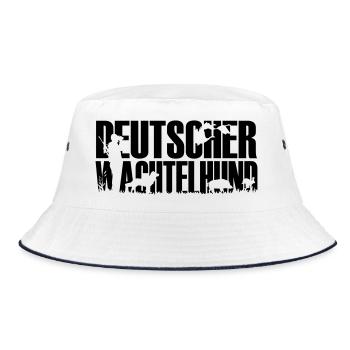 Jagdhund Deutscher Wachtelhund - Bucket Hat - Weiß/Navy - Vorne