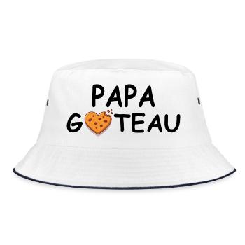 Daddy Cake - Papa Kitchen Gift - Bucket Hat - white/navy - Front