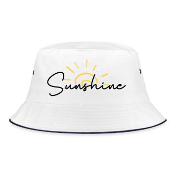 Sunrise Scribble Arc - Bucket Hat - white/navy - Front