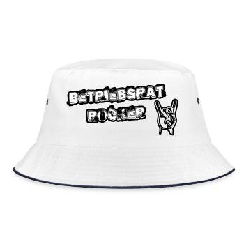 Betriebsrat Rocker white background - Bucket Hat - Weiß/Navy - Vorne