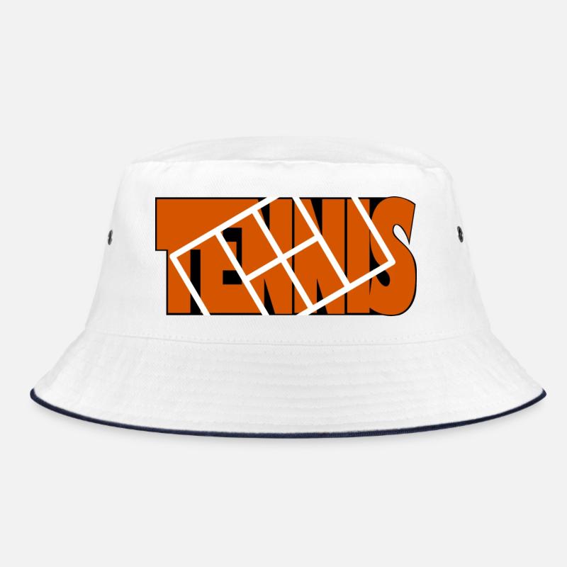 Tennis Orange Frame Dynamisches Raster Bucket Hat