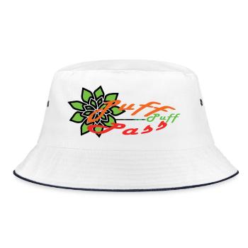 Puff-Puff-Pass !!! - Bucket Hat - white/navy - Front