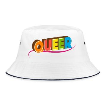 Queer Typo pour le mois des fiertés Égalité des droits LGBTQ - Bob - blanc/marine - Devant