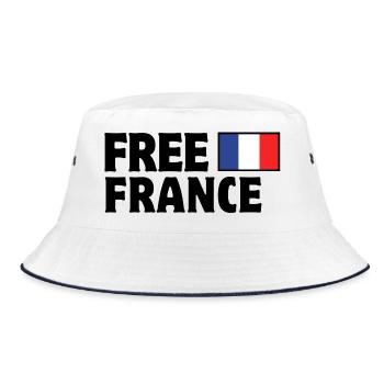 France, je suis Français, vive la France - Bob - blanc/marine - Devant