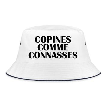 girlfriends as - Bucket Hat - white/navy - Front