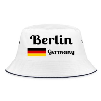 Berlin, Allemagne- Imprimés élégants - Bob - blanc/marine - Devant