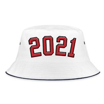 Sport Birth Year 2021 - Bucket Hat - white/navy - Front